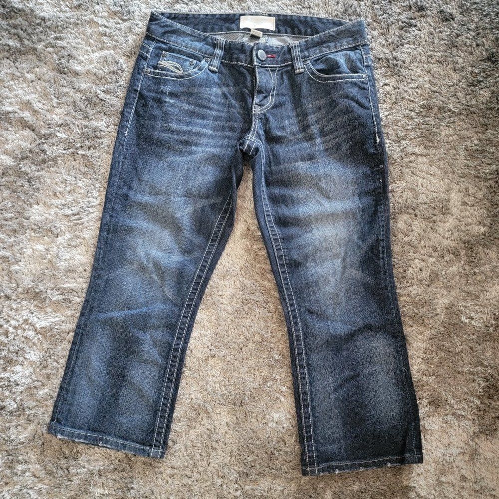 Juniors Maurices Blue Denim Jean Capri Pants Size 5